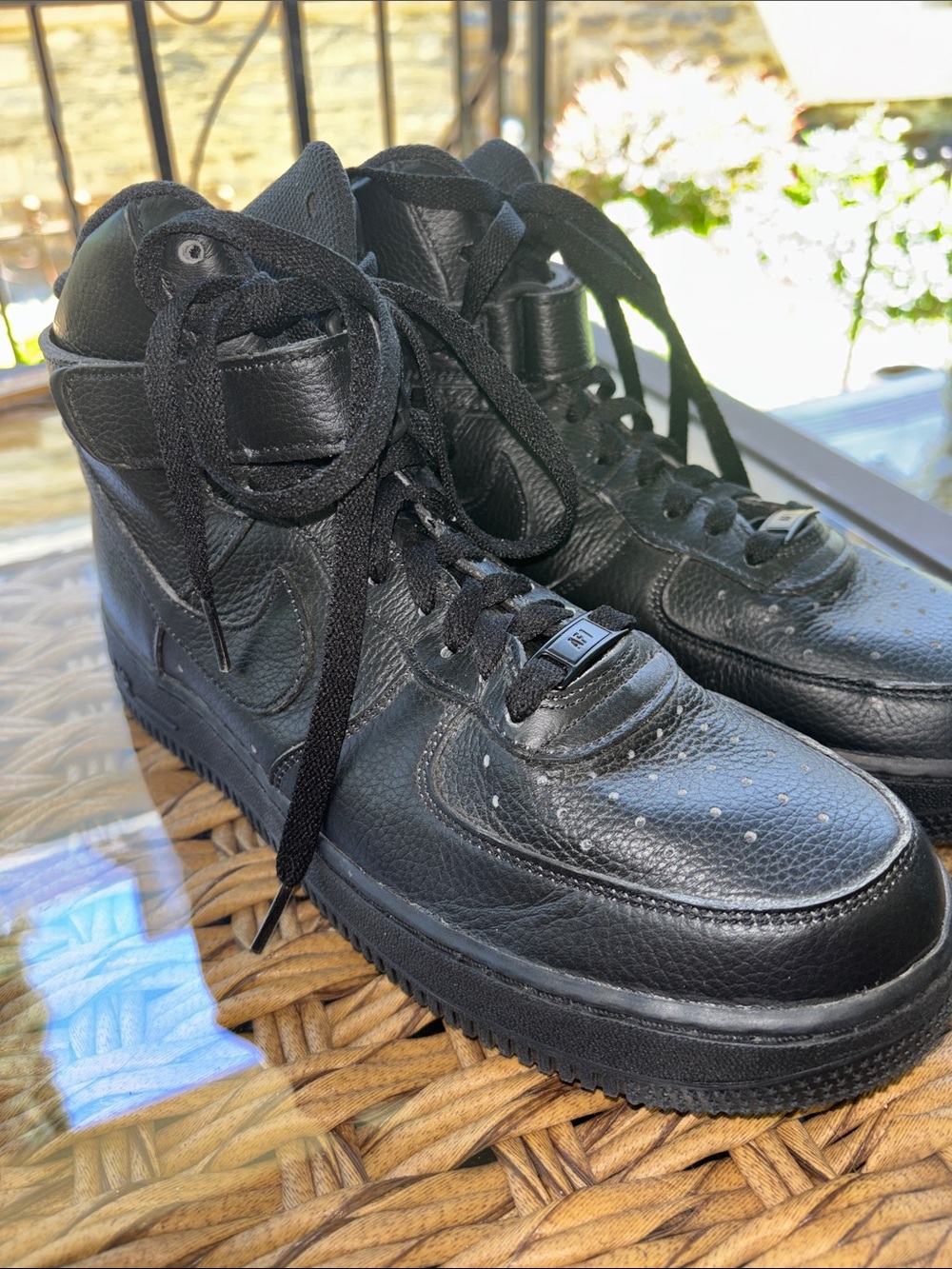 🆕 Nike Men's Air Force 1 High Top Athletic Shoes - Black
